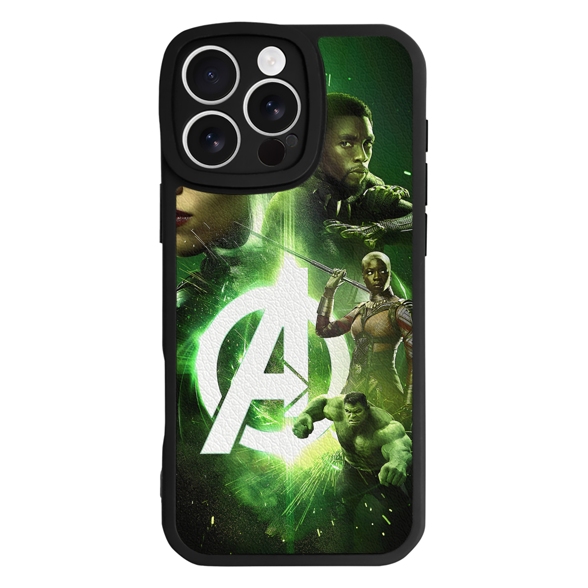 （画像用） アベンジャーズ The Avengers 【iPhone 16シリーズ対応】シリコンスマホケース（レザー調） 材質：シリコン
